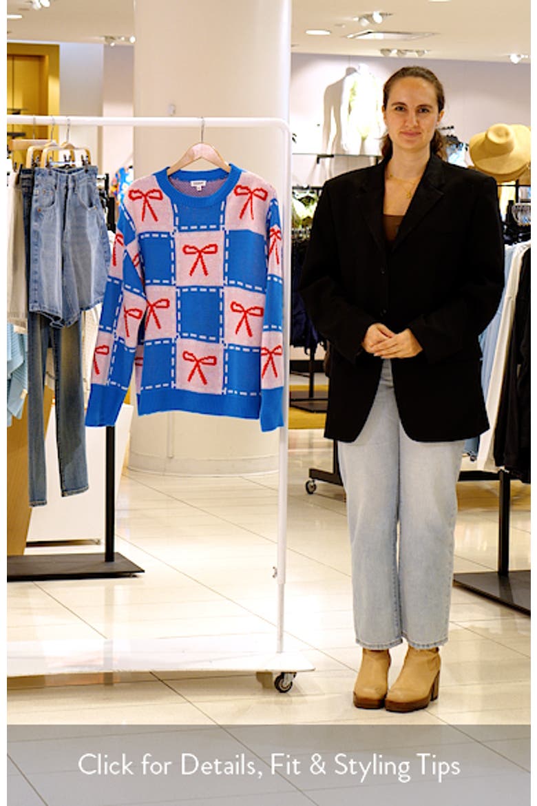 Belora Check Bow Oversize Sweater video