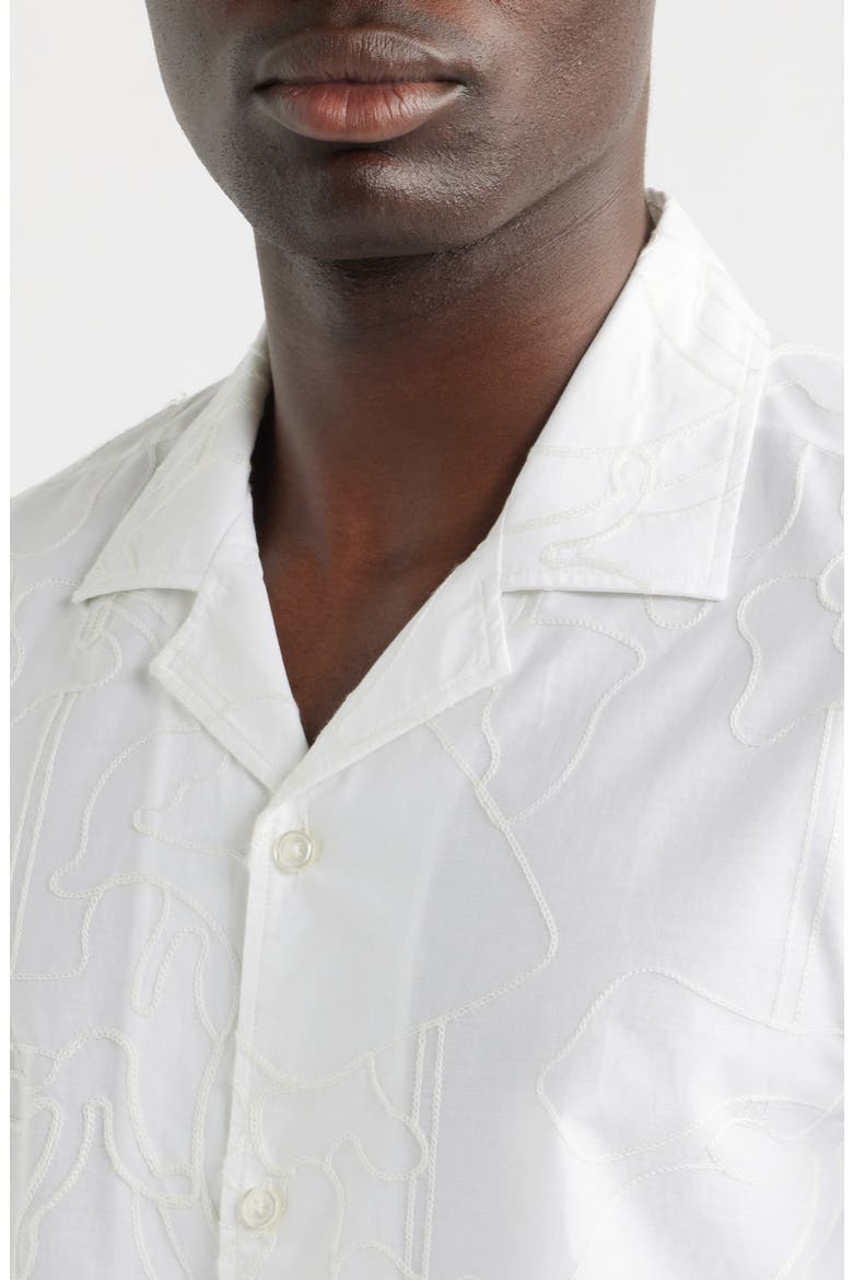 C-Lars Relaxed Fit Camp Shirt, Alternate, color, WHITE
