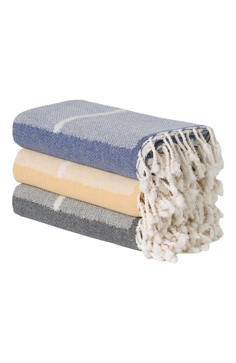 Olive & Linen Track Turkish Towel, Main, color, 