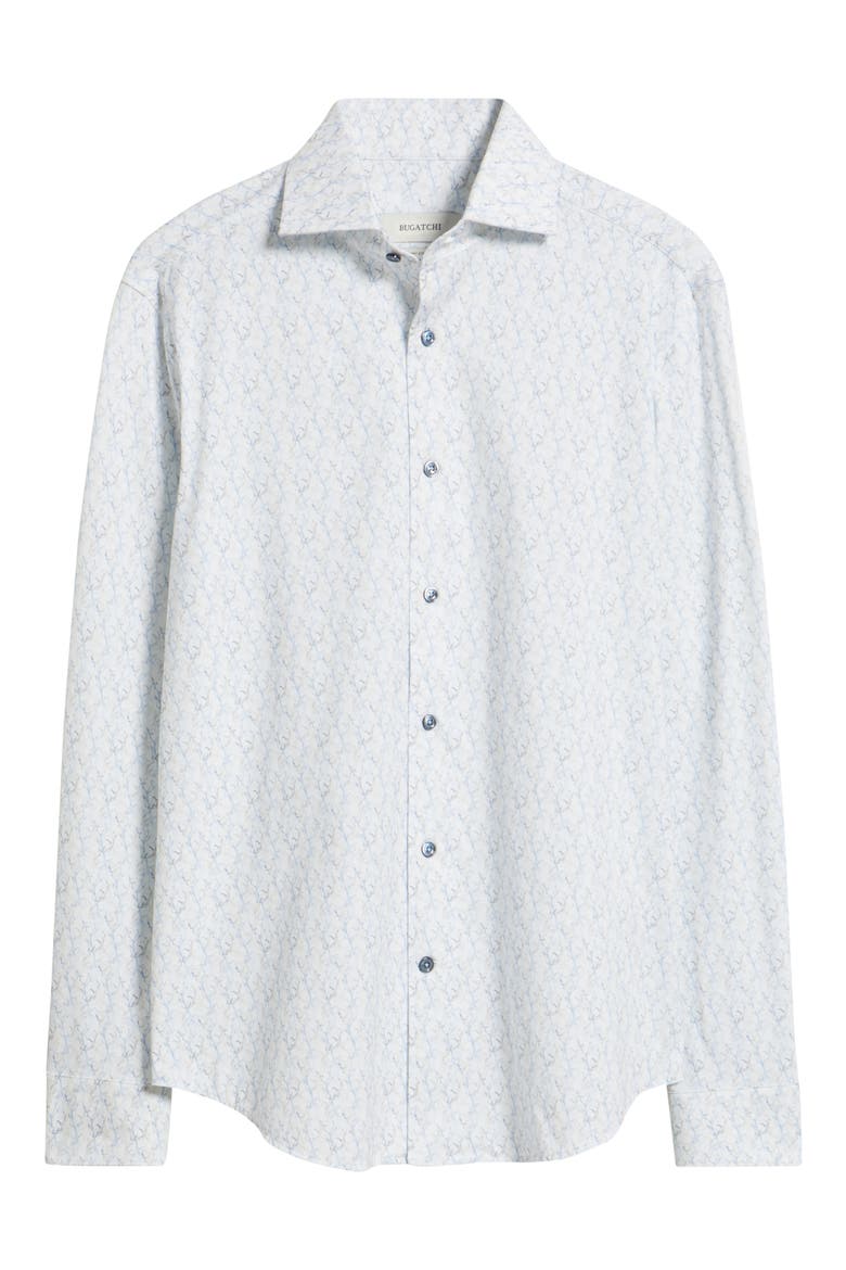 Devon OoohCotton® Abstract Print Button-Up Shirt, Alternate, color, AIR BLUE