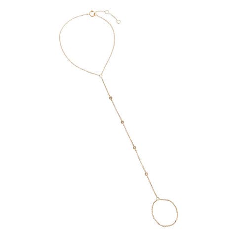 Diamond Multi Bezel Hand Chain 14K