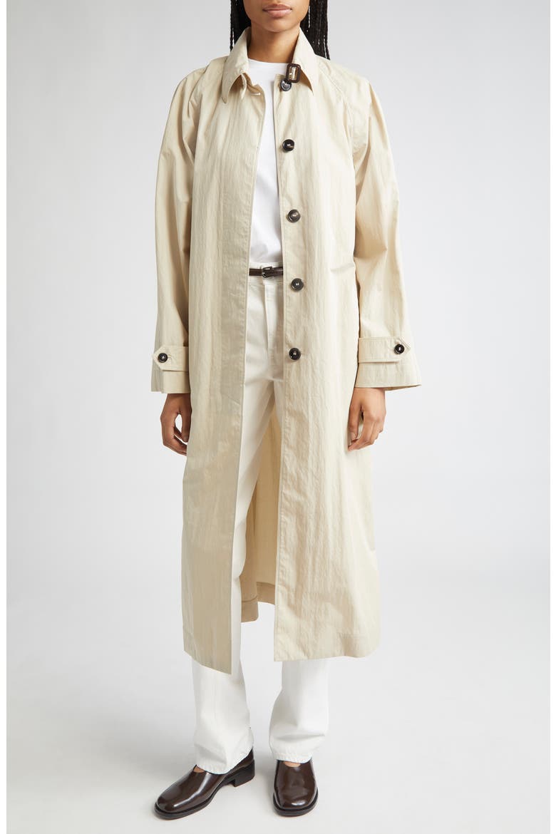 Unlined Belted Water Repellent Trench Coat, Alternate, color, BEIGE