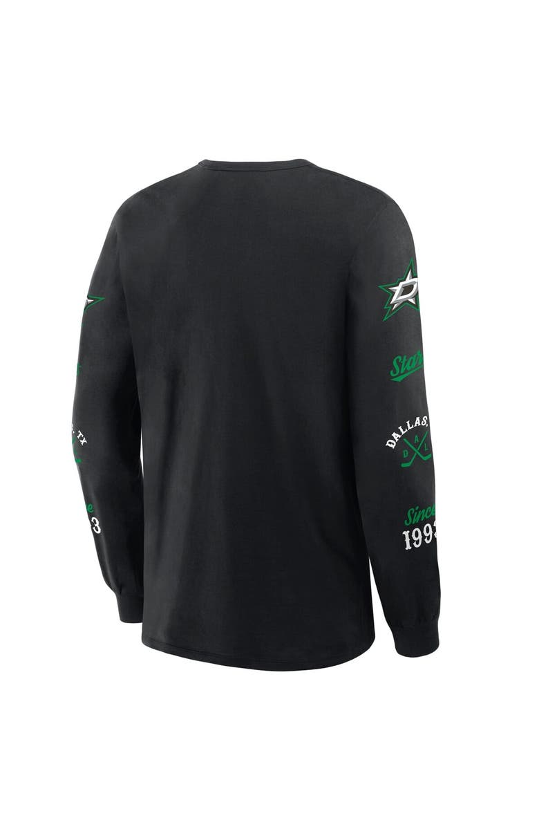 FANATICS Men's Fanatics Black Dallas Stars Boxed In Legacy Long Sleeve T-Shirt, Alternate, color, Black