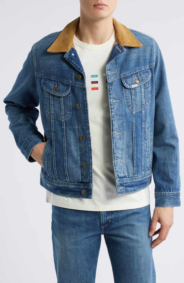 Paul Smith + Lee 101 Storm Rider Cotton Denim Jacket, Main, color,