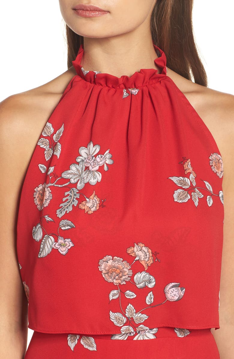 BB Dakota by Steve Madden BB Dakota Cadence Ruffle Halter Dress, Alternate, color, 