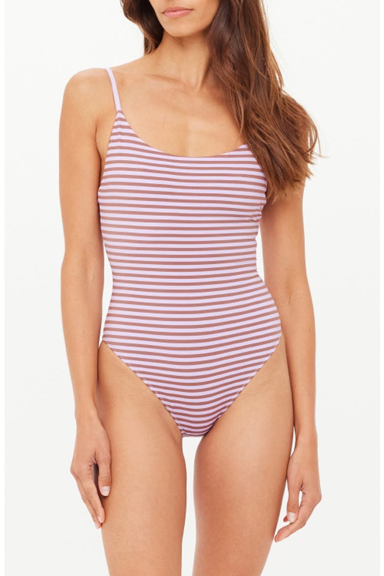 Miami Flow Scoop One Piece Swimsuit, Main, color, STRIPE