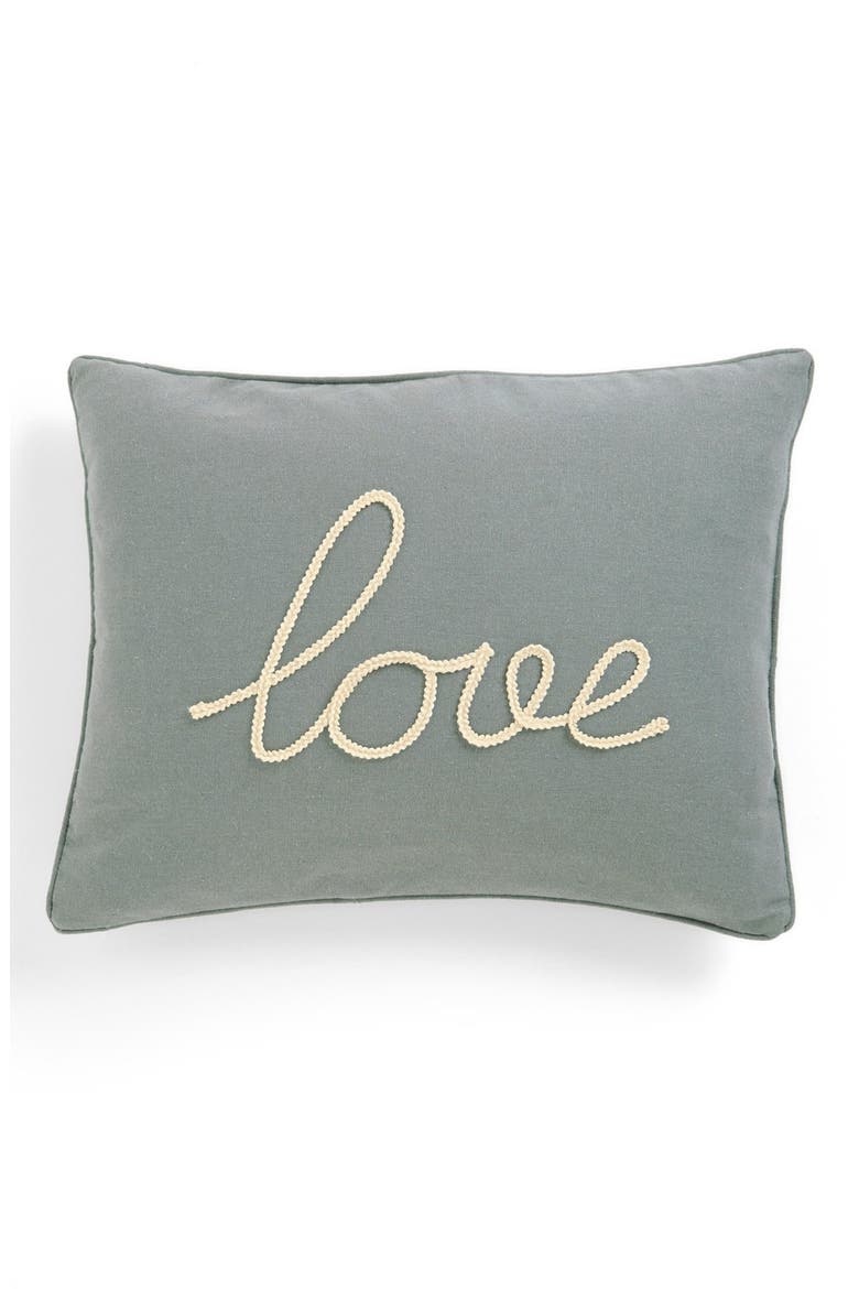 'Love' Pillow, Main, color, GREY