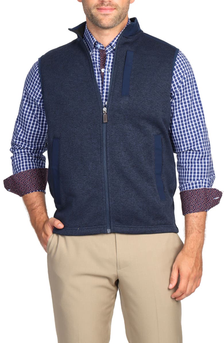 TailorByrd Mélange Sweater Vest, Alternate, color, Navy