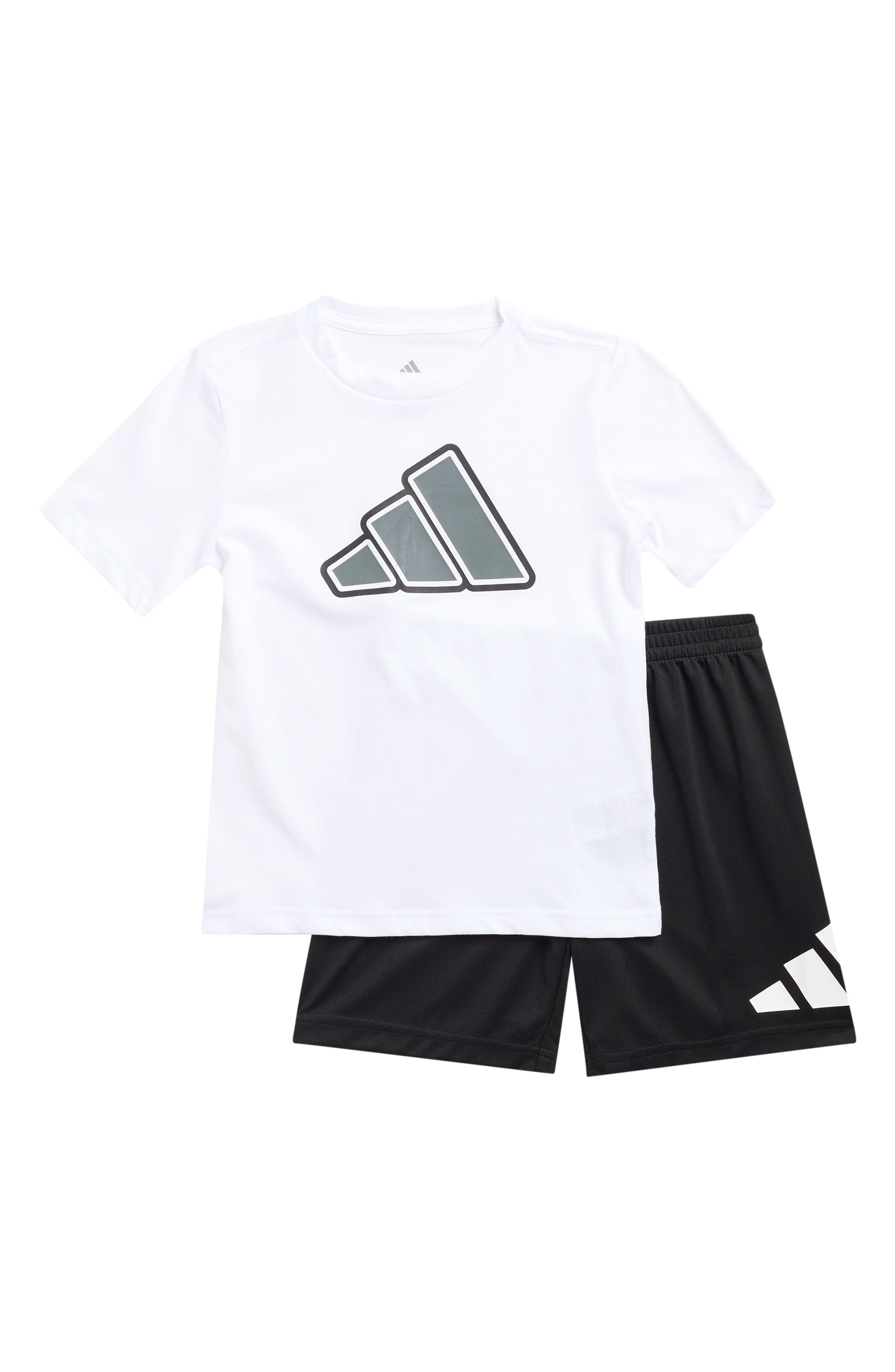 adidas Kids' Logo T-Shirt & Woven Shorts Set