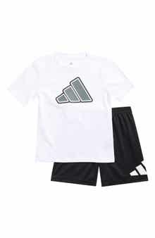 adidas Kids' Logo T-Shirt & Woven Shorts Set