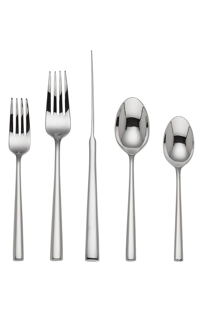 Kate Spade New York malmo 5-piece place setting, Alternate, color, Metallic Silver