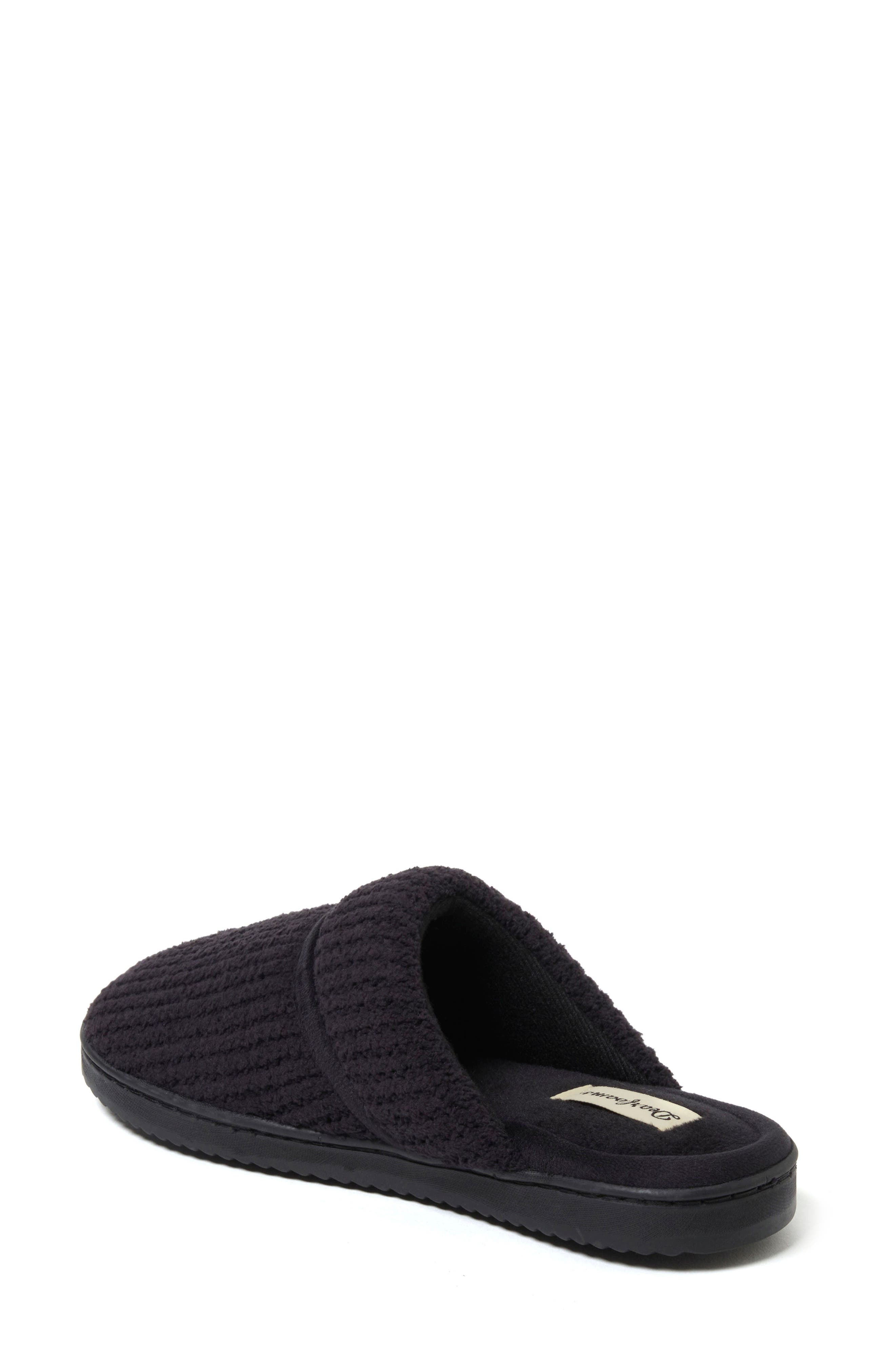 Serena Marled Chenille Scuff House Slipper, Alternate, color, BLACK