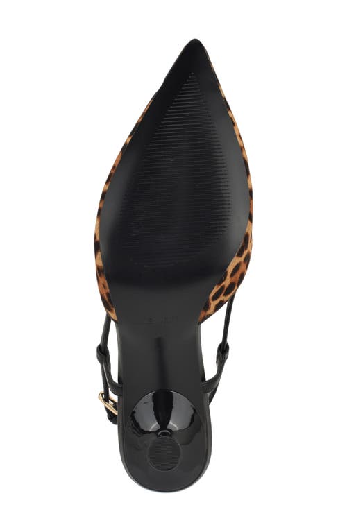 Nine West Rhonda Slingback Pointed Toe Kitten Heel Pump In Multi