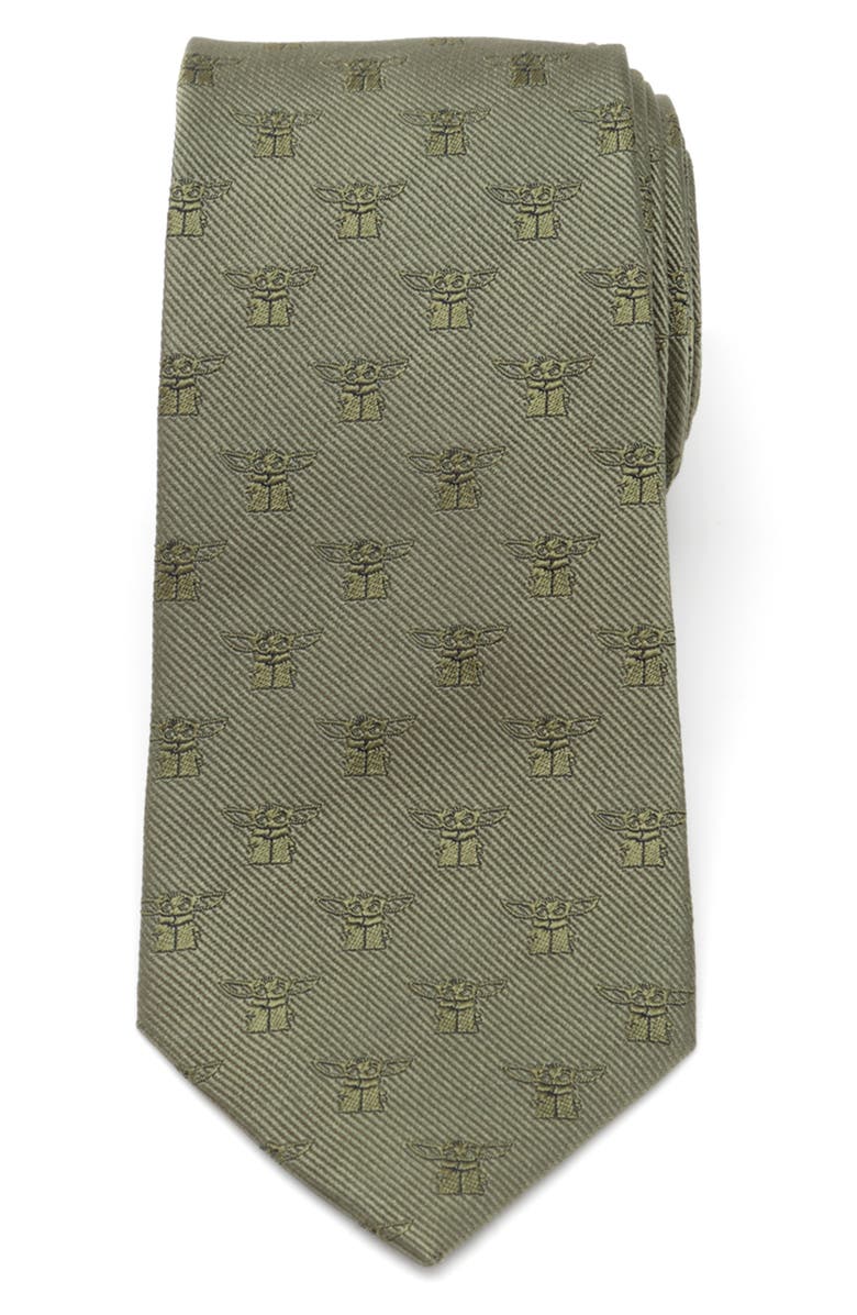 Cufflinks, Inc. Star Wars<sup>™</sup> - The Mandalorian The Child Silk Tie, Main, color, Green