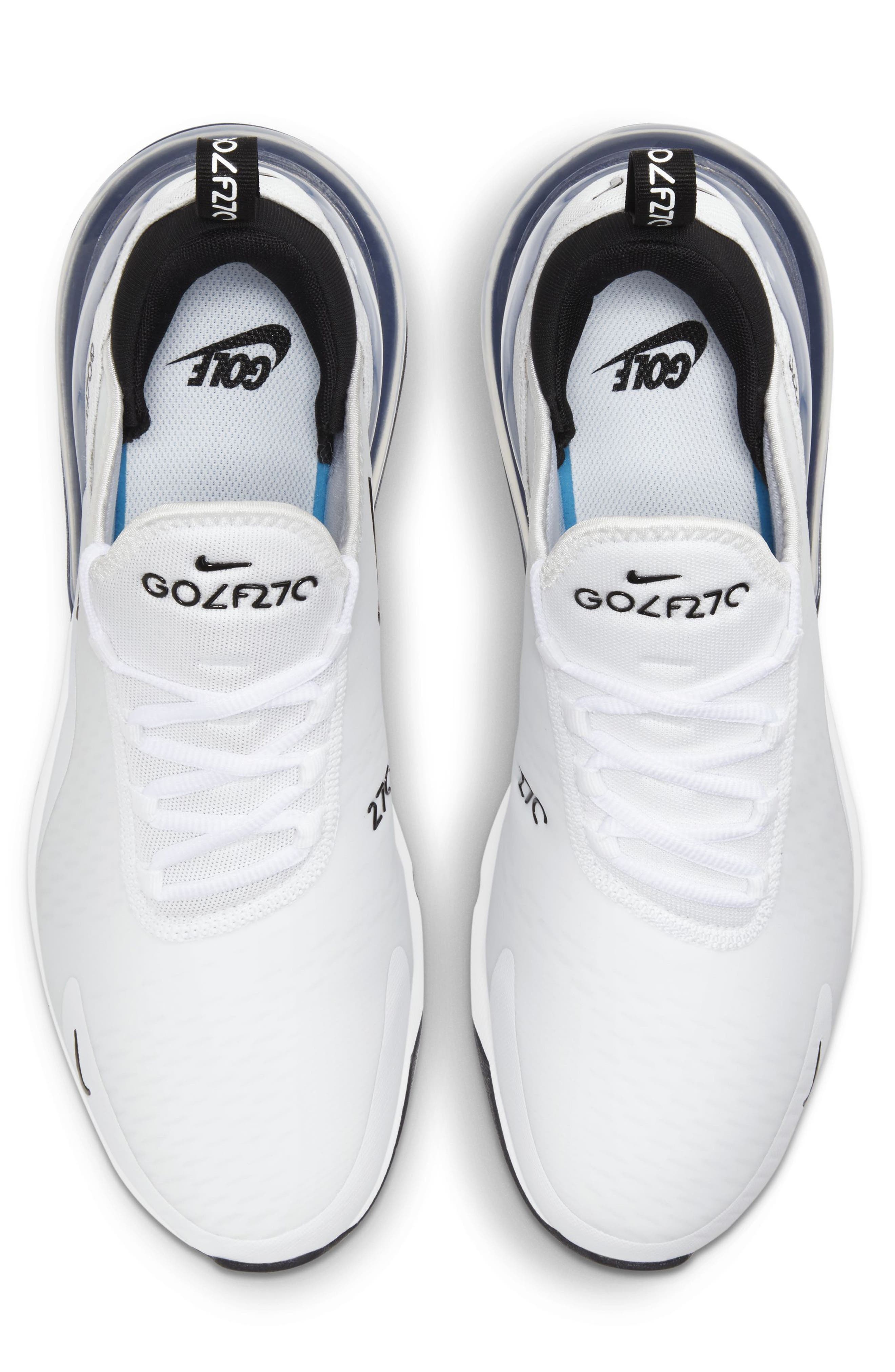 Gender Inclusive Air Max 270 G Golf Shoe, Alternate, color, 102 WHITE/BLACK