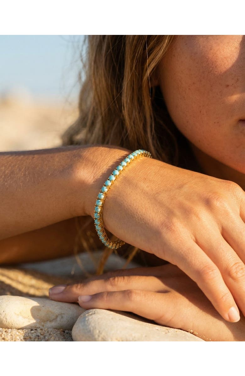 NATIVE GEM Turquoise Tennis Bracelet, Alternate, color, Turquoise/Aqua