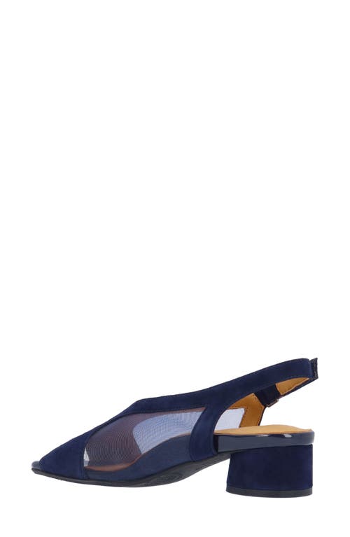 L'amour Des Pieds Estefana Slingback Sandal In Dark Blue