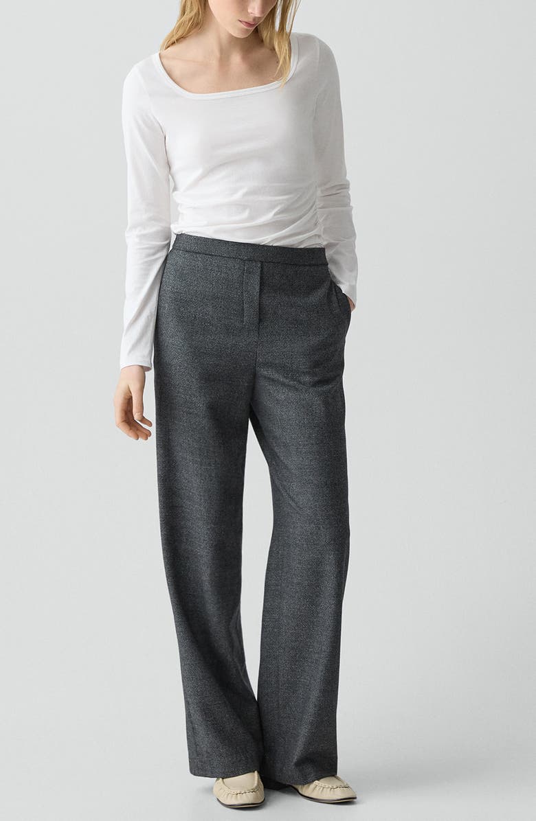 Theory Organic Pima Cotton Long Sleeve T-Shirt, Alternate, color, White