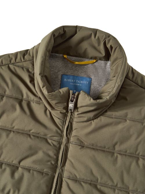 Robert Talbott Driver Quilted Vest In Green