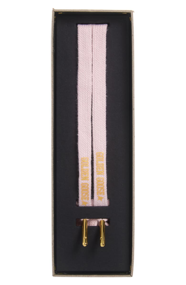 Golden Goose Logo Shoelaces, Main, color, 
