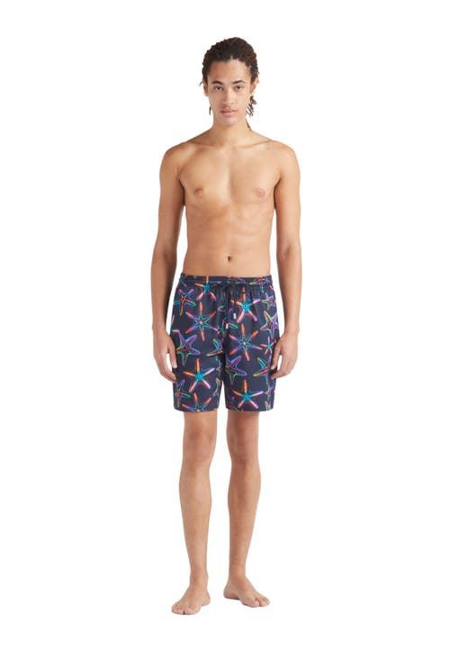 Vilebrequin Drawstring Swimming Trunks In Bleu Marine