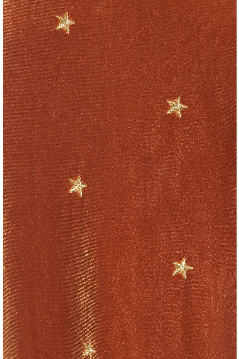 Star Velvet Jumpsuit, Alternate, color, RUST