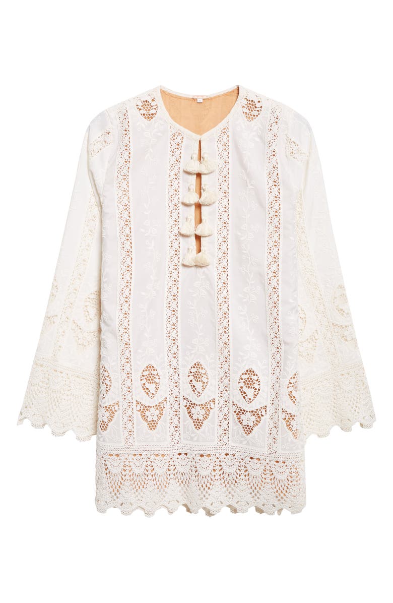 Johanna Ortiz Vision Seeking Long Sleeve Minidress, Alternate, color, Ecru