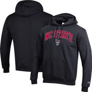 Champion Men's Champion  Black NC State Wolfpack Arched Logo Fleece Pullover Hoodie