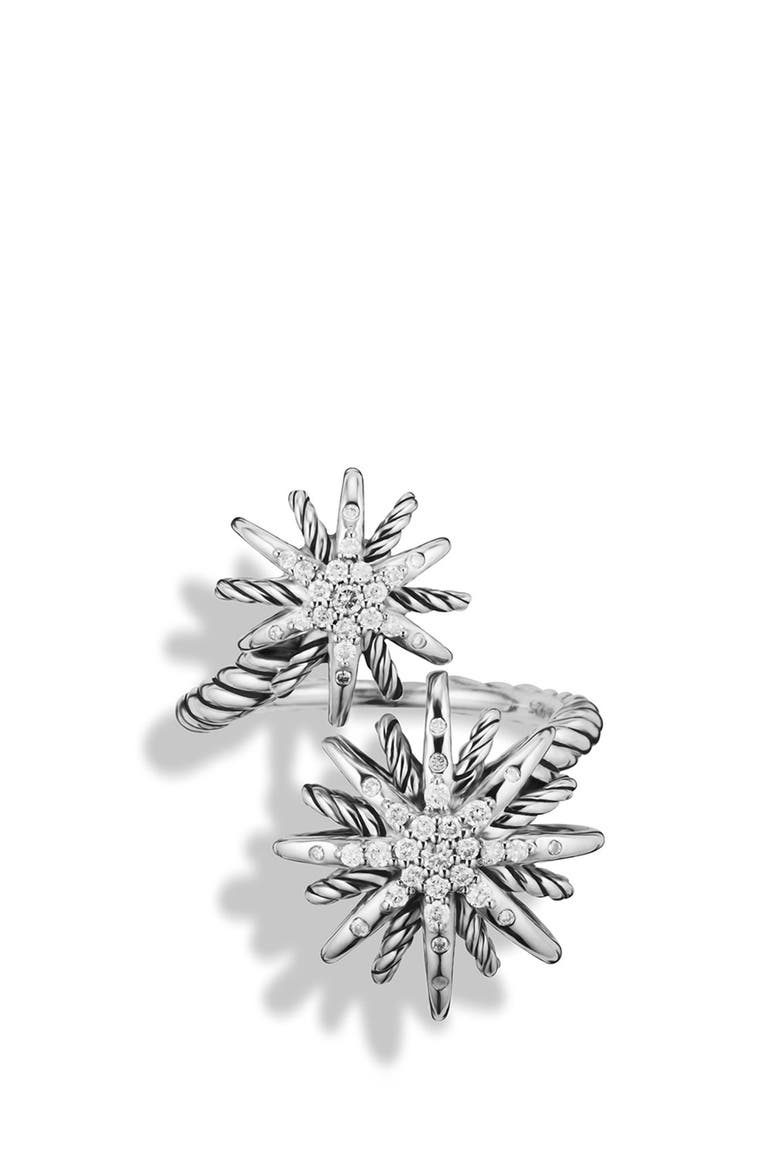 Starburst Open Ring with Diamonds, Alternate, color, DIAMOND