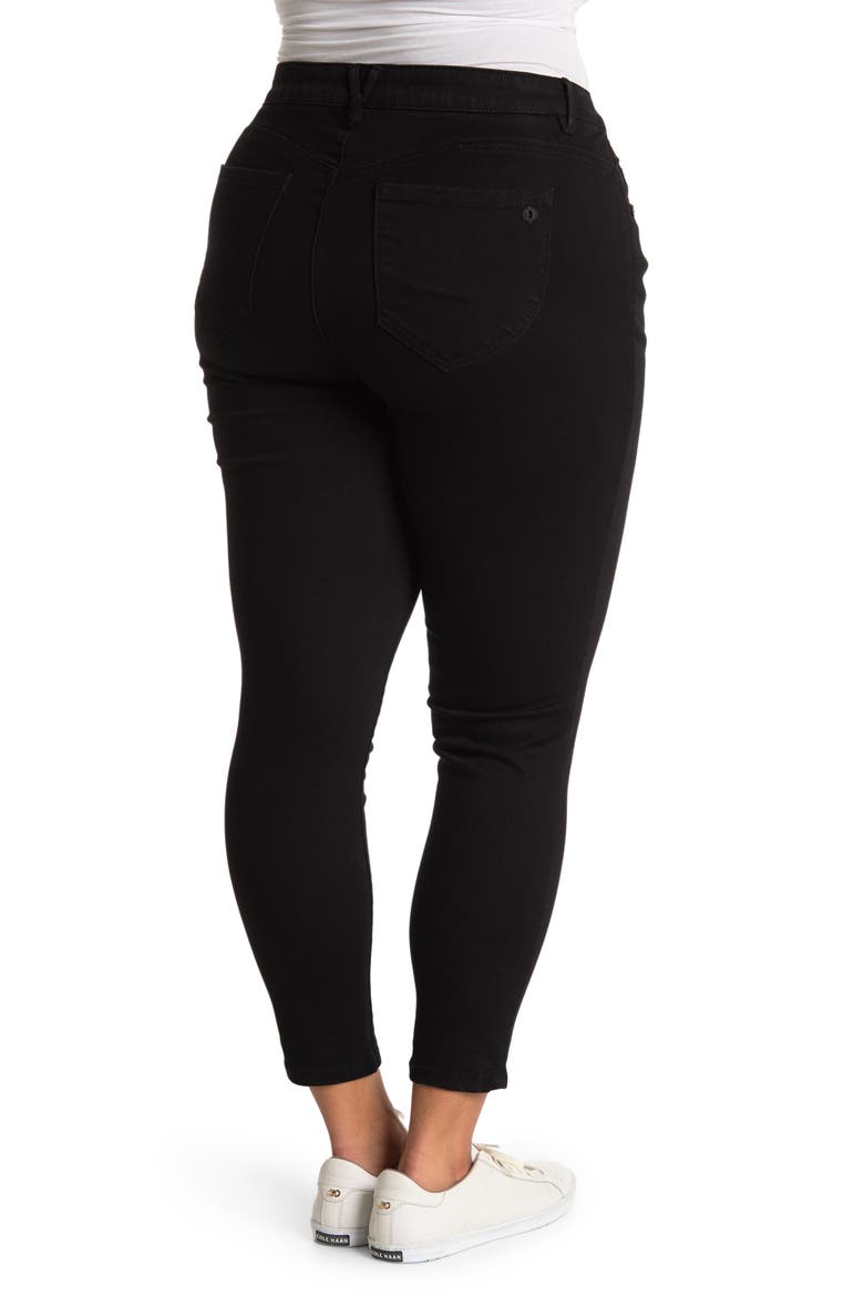 Ab-Tech Skinny Ankle Jeans, Alternate, color, BLACK