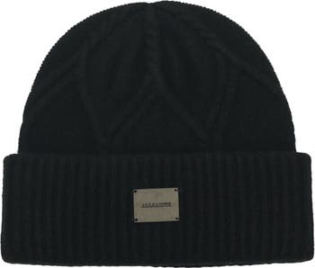 AllSaints Brushed Wool Cable Beanie | Nordstromrack display picture 3