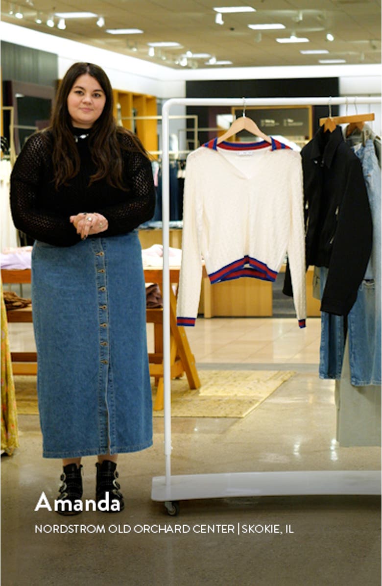 Stripe Trim Sweater Polo, sales video thumbnail