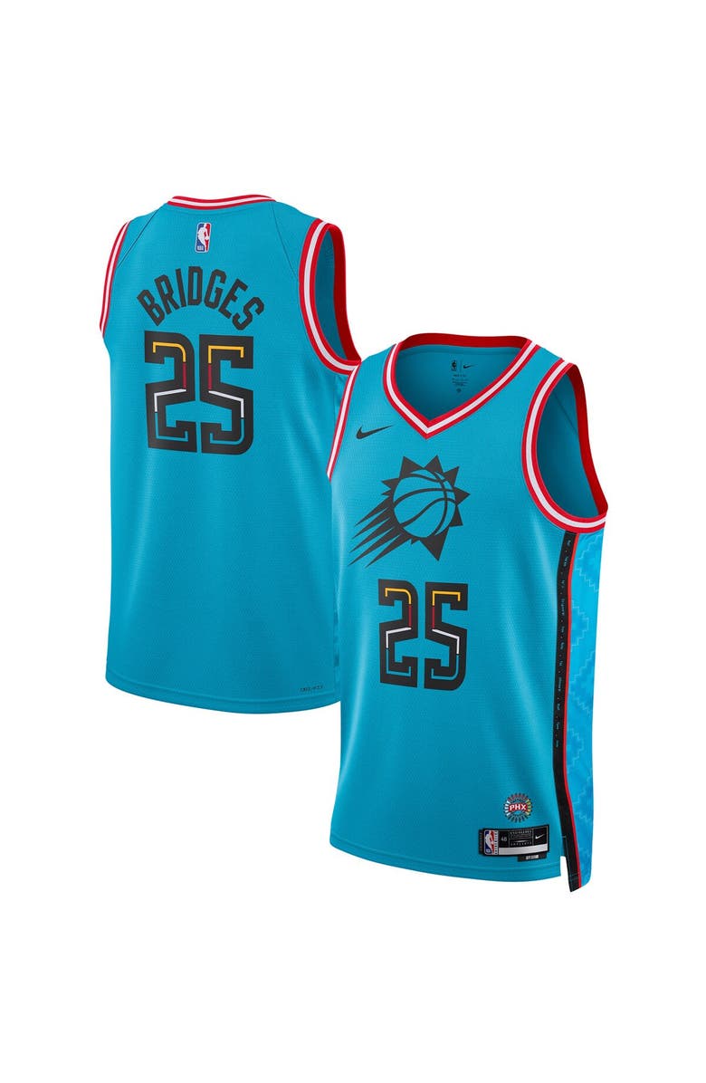 Nike Unisex Nike Mikal Bridges Turquoise Phoenix Suns 2022/23 Swingman Jersey - City Edition, Alternate, color, 