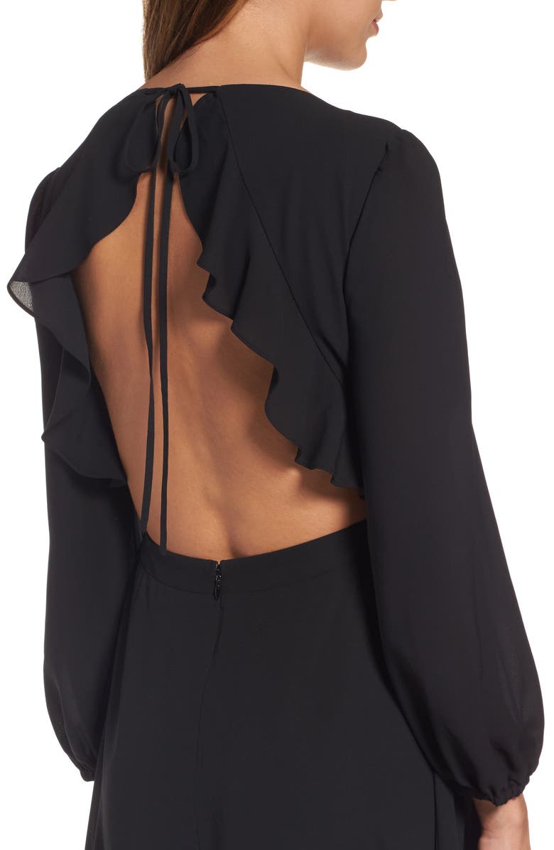 Chelsea28 Open Back Ruffle Dress, Alternate, color, 