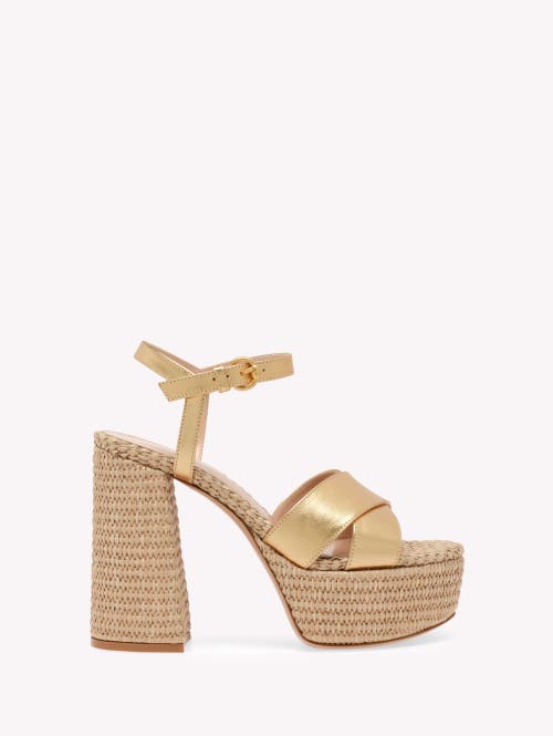 Gianvito Rossi Bebe Sandals In Metallic Gold