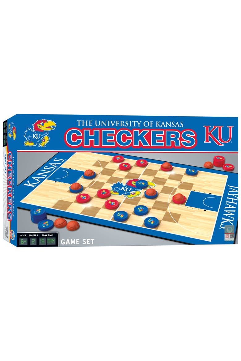 Kansas Jayhawks Checkers Board Game, Main, color, Multicolor