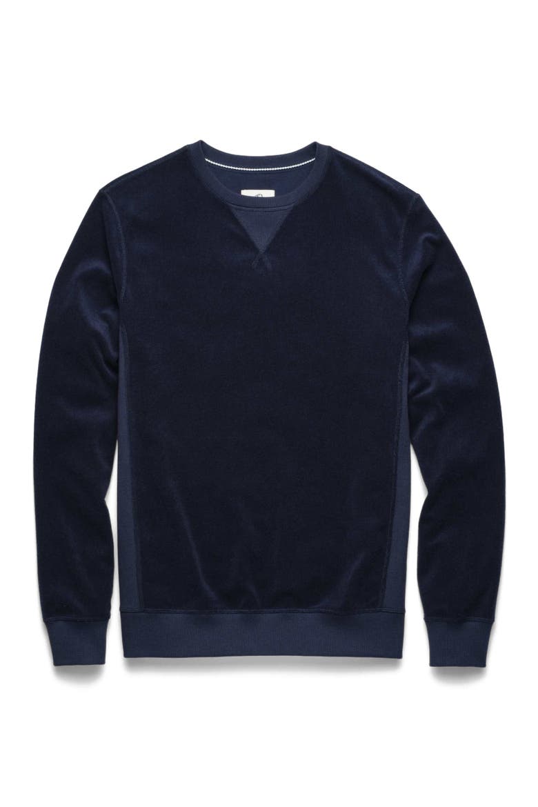 Butch Saltwater Terry Crewneck, Main, color, Navy Blazer