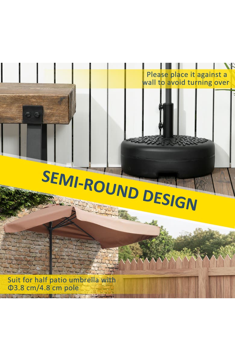 Outsunny Patio Umbrella Base, Alternate, color, Black