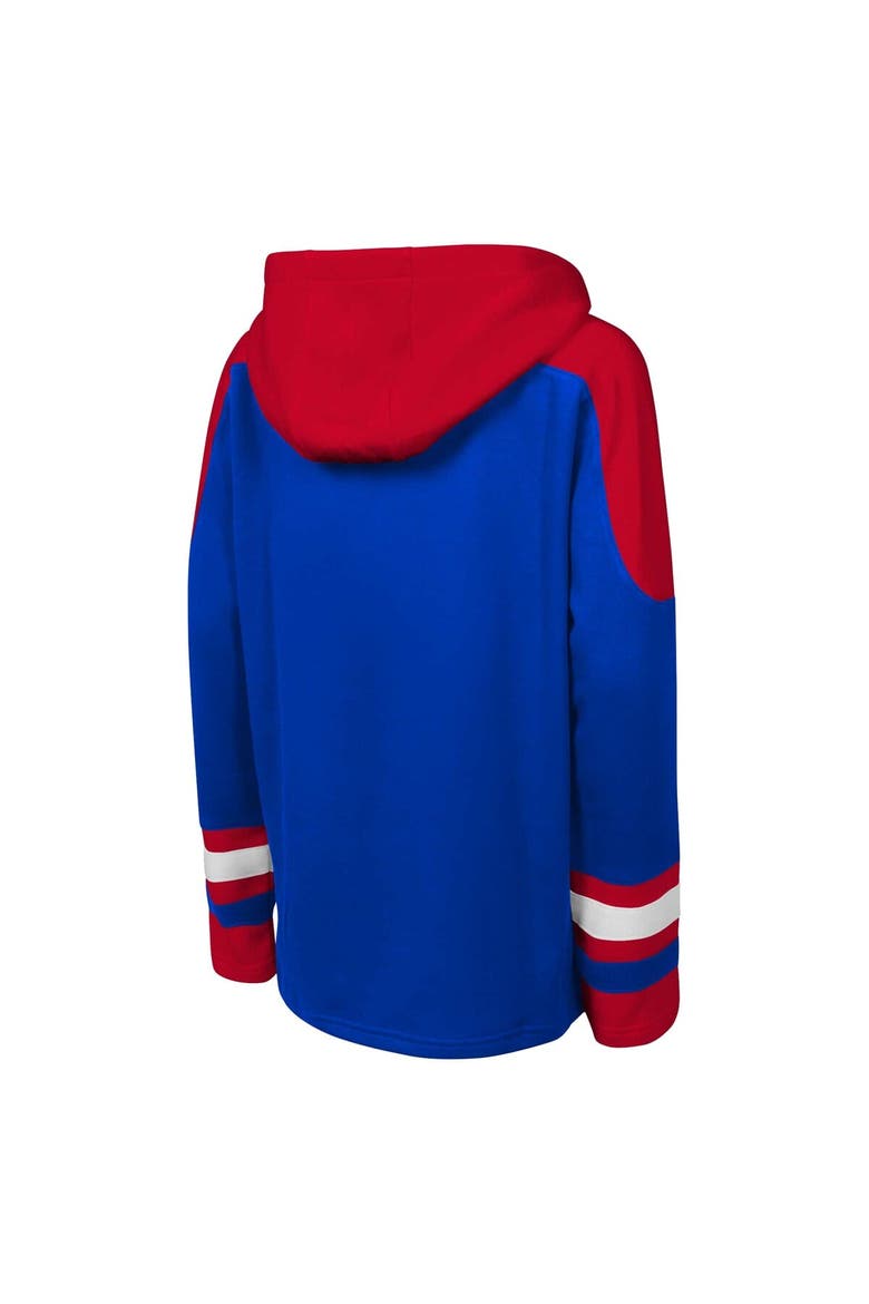Youth Blue New York Rangers Ageless Must Have Home V-Neck Pullover Hoodie, Alternate, color, Blue