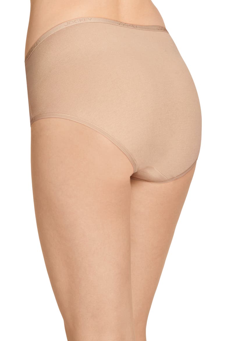 Womens Organic Cotton Stretch Modern Brief - 3 Pack, Alternate, color, Ivory/Light/Almond