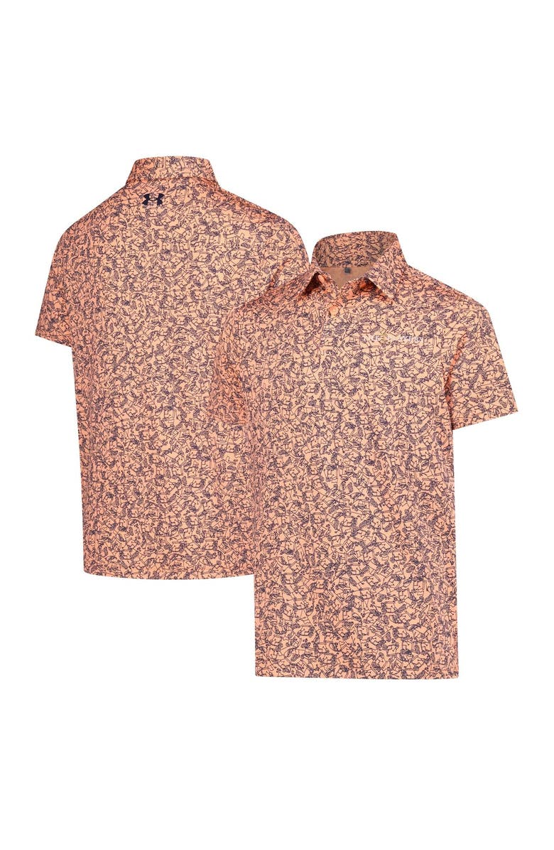Under Armour Boys' Youth Under Armour  Orange THE PLAYERS Blade Print Polo, Alternate, color, Orange
