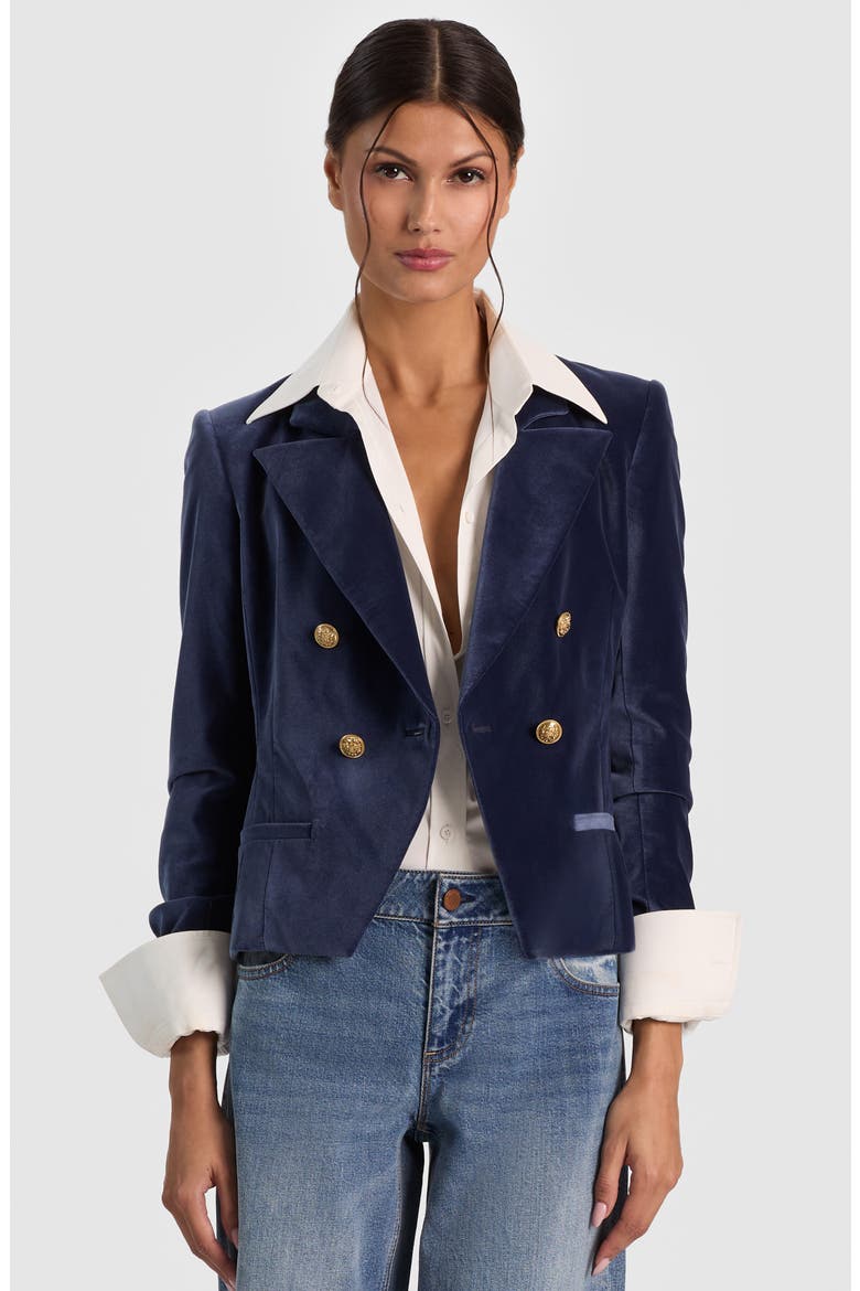 Sable Double Breasted Blazer, Alternate, color, MIDNIGHT BLUE