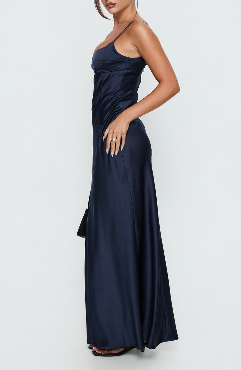 Princess Polly Powell Sleeveless Satin Gown, Alternate, color, 