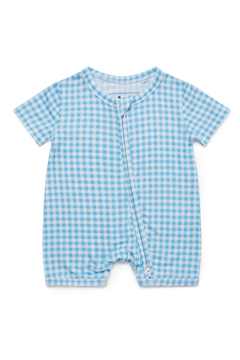 Short Sleeve and Shorts Buttery Soft Sleeper, Alternate, color, Harbor Gingham