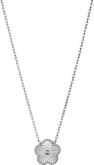 Adornia Textured Flower Pendant Necklace