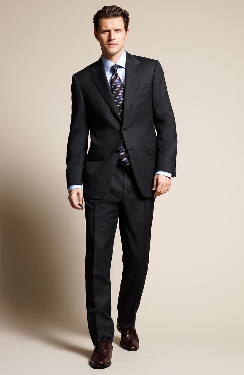 Canali Navy Wool Suit, Main, color,
