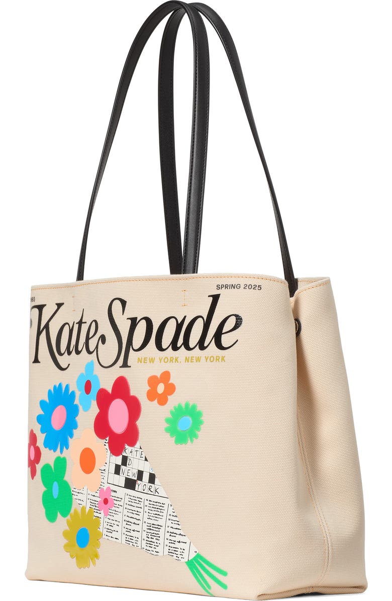 Kate Spade New York fresh picks canvas tote, Alternate, color, Beige Multi