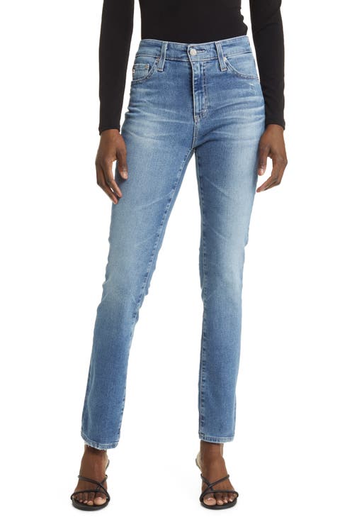 Mari Mid Rise Slim Straight Leg Jeans