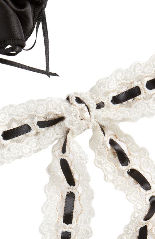 Bp. Lace Bow Barrette & Scrunchie Set In Black