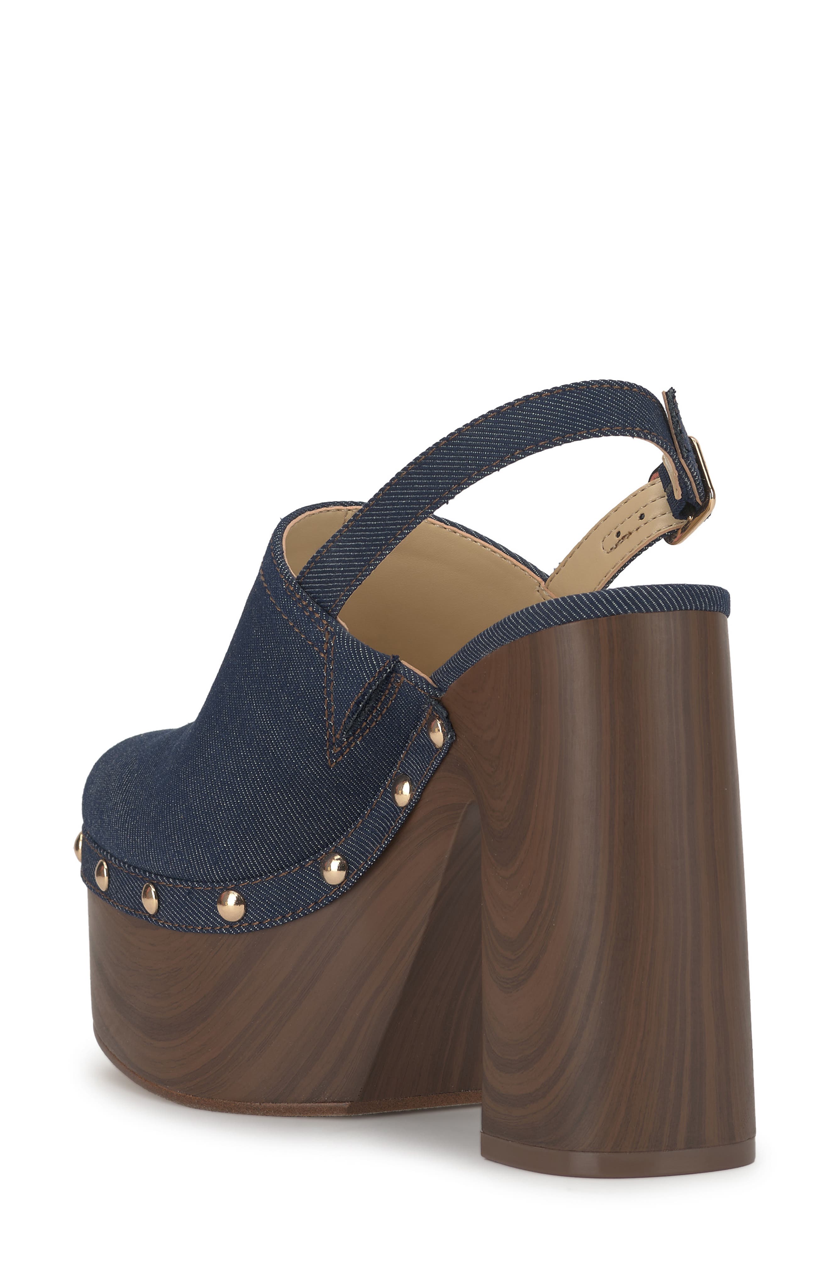 Caze Stud Platform Sandal, Alternate, color, INDIGO 01